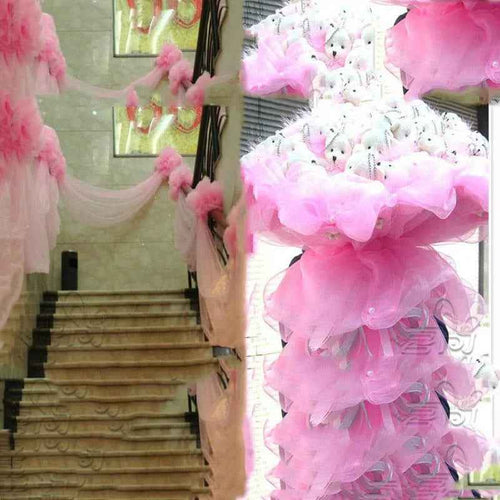 Crystal Tulle Organza Fabric Roll 10m x 48cm Wedding Decor DIY Tutu Sheer Gauze