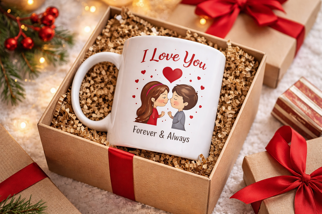 Love Message Ceramic Coffee Mug – Romantic Couple Gift Cup