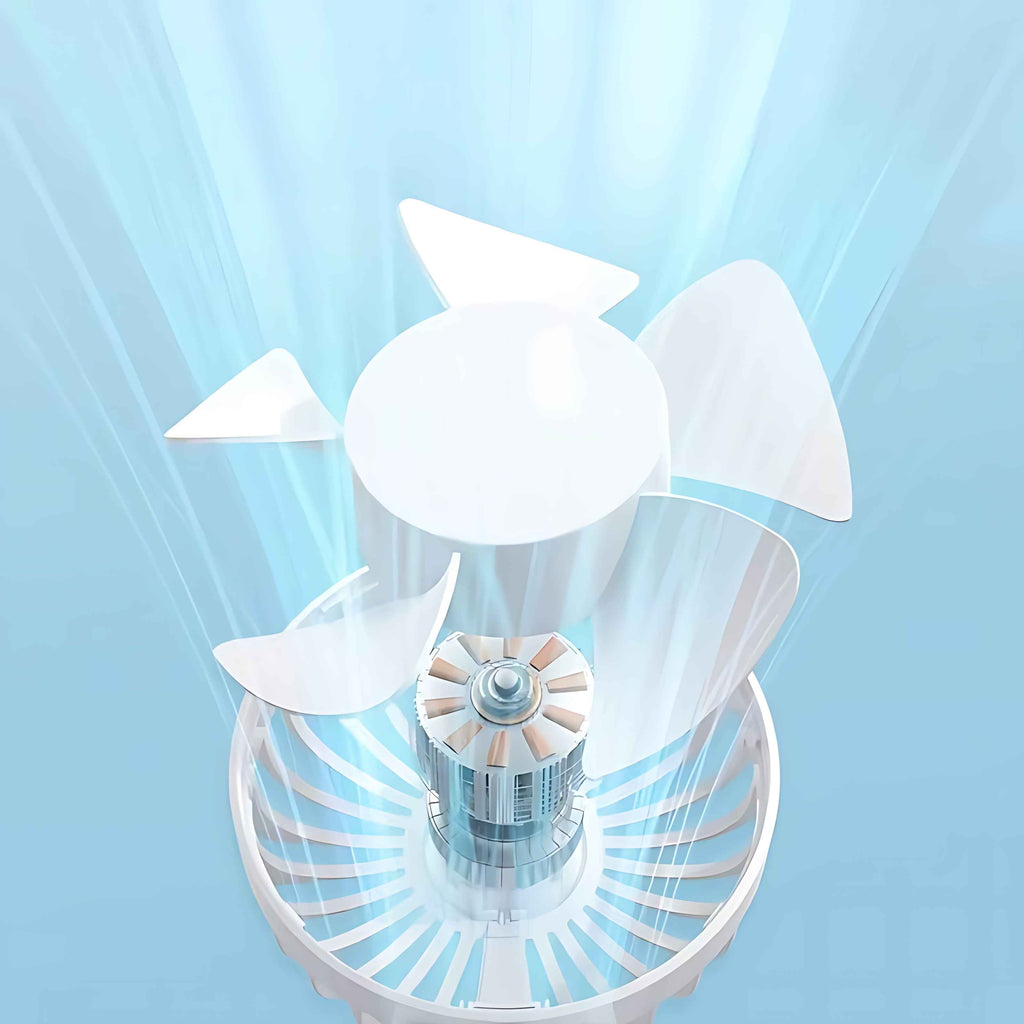 USB Rechargeable Mini Fan – 6 Speed with Smart LED Display